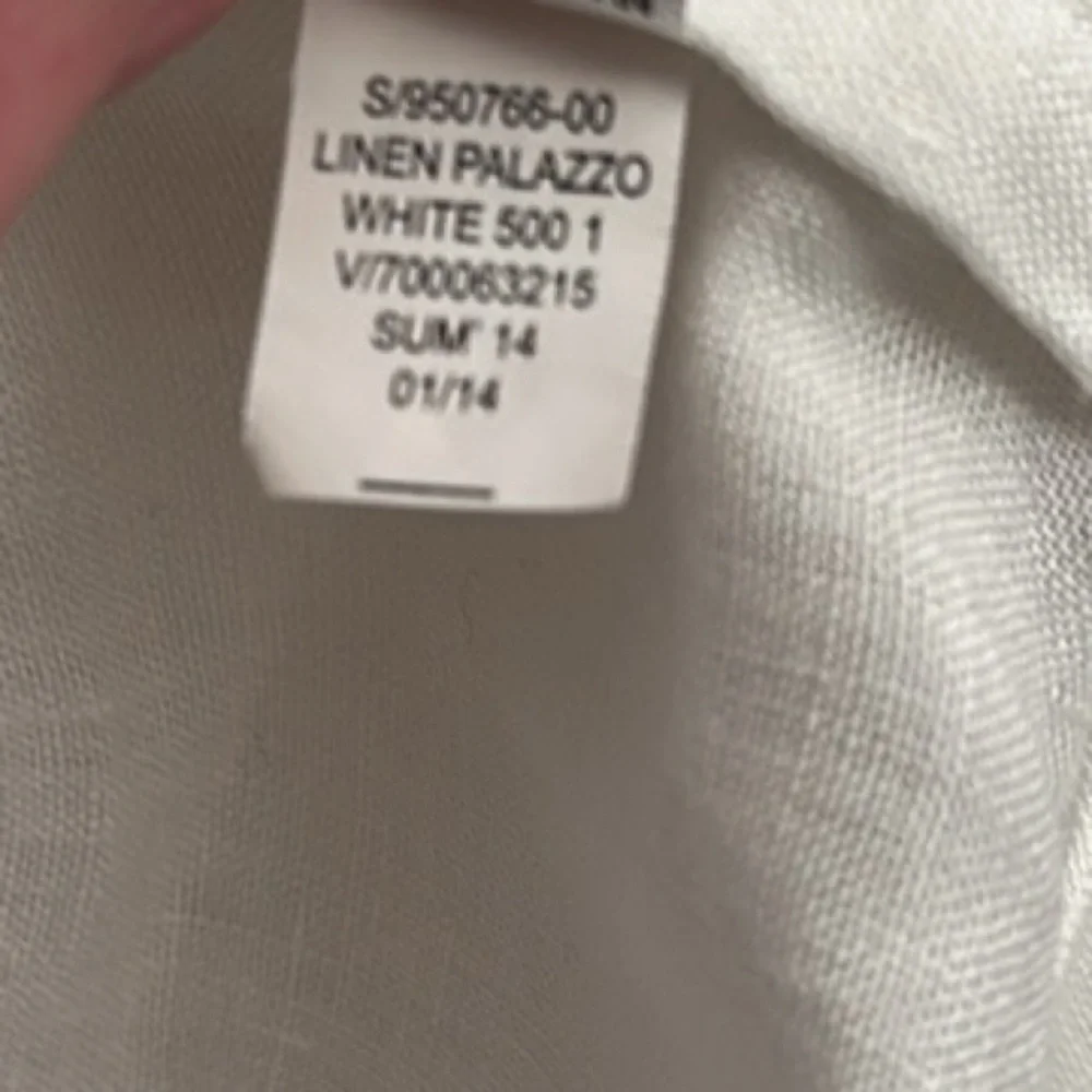 Banana Republic white unlined lightweight linen wide leg palazzo pants